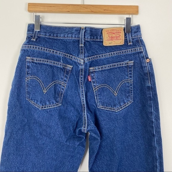 VINTAGE Y2K LEVI’S 550 High Waisted Relaxed Straight Tapered Mom Jeans 12 Short - Picture 6 of 11